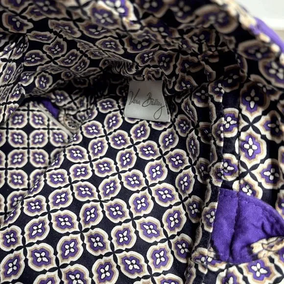 Vera Bradley Angle Tote Bag in "Simply Violet" Pattern - Picture 2 of 5